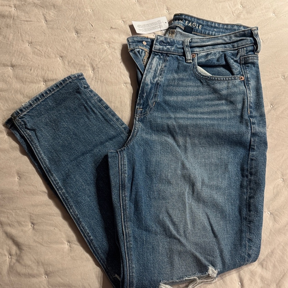 American Eagle Outfitters Dark Blue Mom Jeans